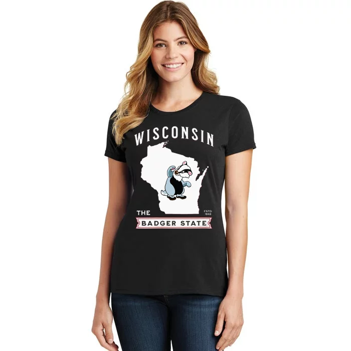 Wisconsin The Badger State Established 1848 Women's T-Shirt