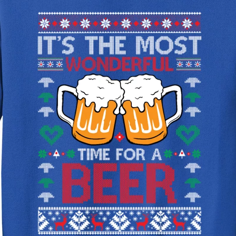 Wonderful Time Beer Ugly Christmas Sweaters Gift Tall Sweatshirt