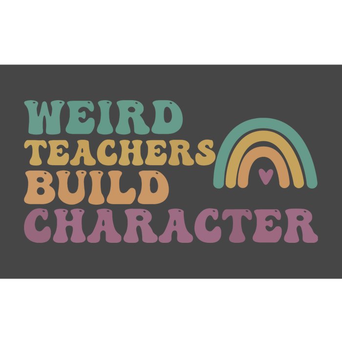 Weird Teacher Build Character Groovy Rainbow Teacher Appreciation Gifts Bumper Sticker