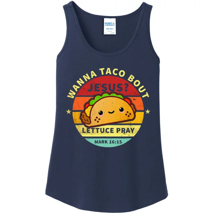 Wanna Taco Bout Jesus Cinco De Mayo Pun Christian Ladies Essential Tank