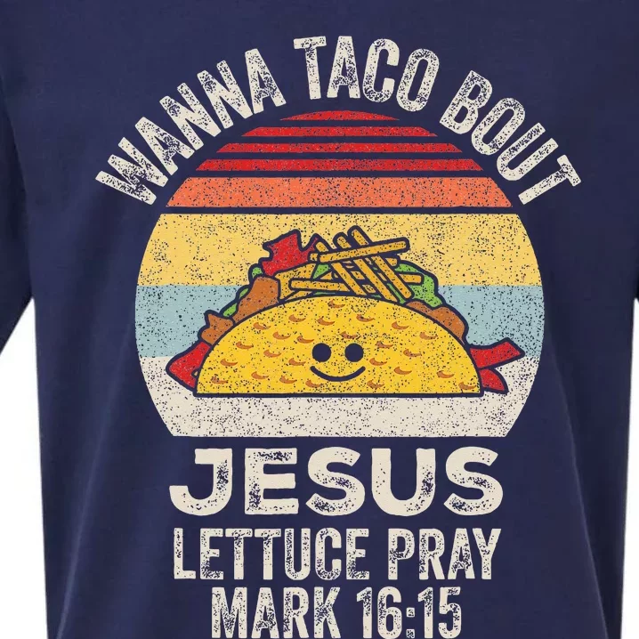 Wanna Taco Bout Jesus Cinco De Mayo Women Christian Sueded Cloud Jersey T-Shirt