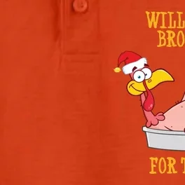 Will Trade Brother For Turkey Funny Thanksgiving Dry Zone Grid Performance Polo