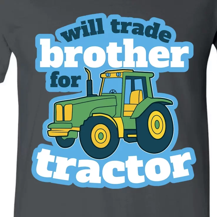 Will Trade Brother For Tractor Funny V-Neck T-Shirt