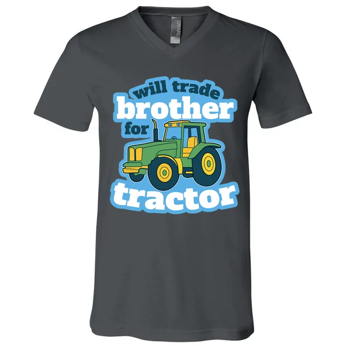 Will Trade Brother For Tractor Funny V-Neck T-Shirt