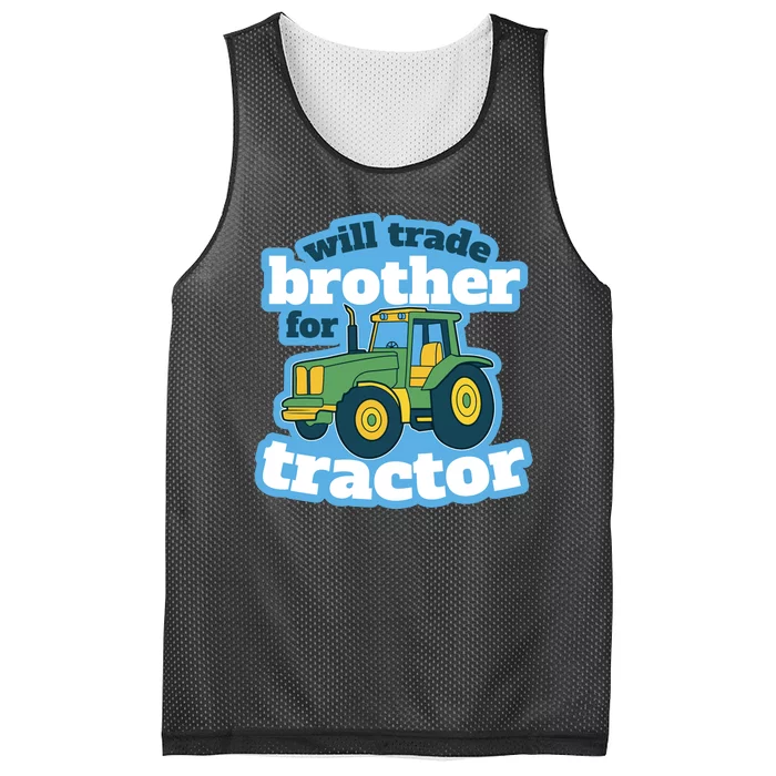 Will Trade Brother For Tractor Funny Mesh Reversible Basketball Jersey Tank