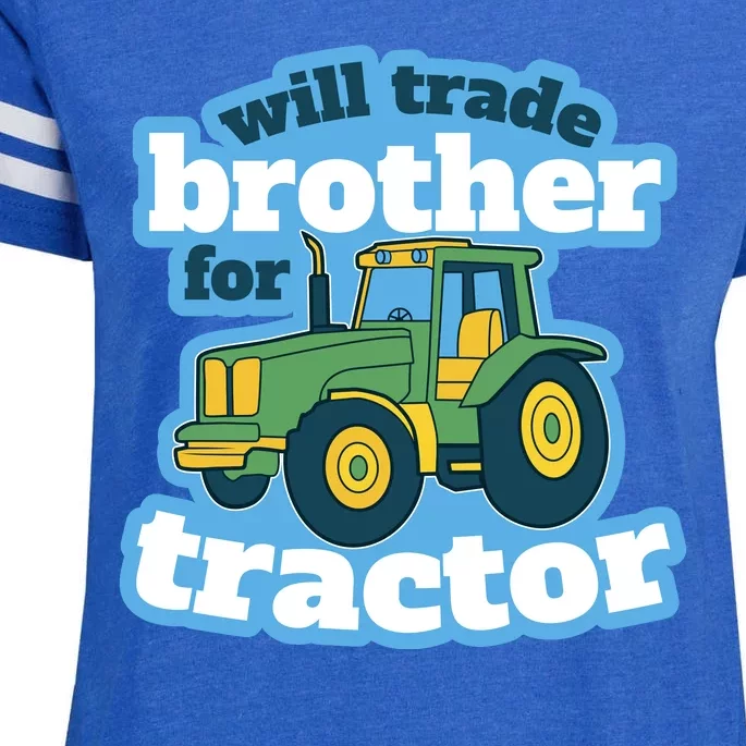 Will Trade Brother For Tractor Funny Enza Ladies Jersey Football T-Shirt