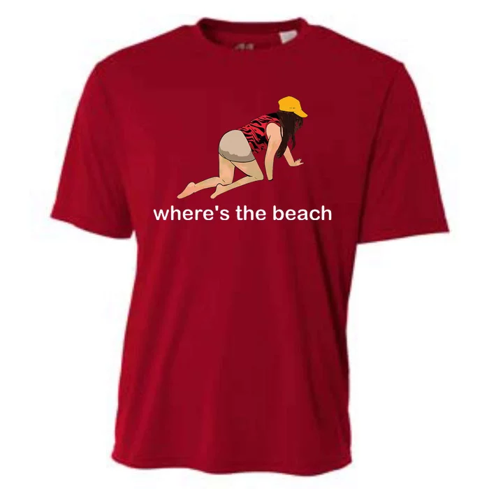 WhereS The Beach Cooling Performance Crew T-Shirt