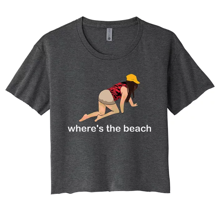 WhereS The Beach Women's Crop Top Tee