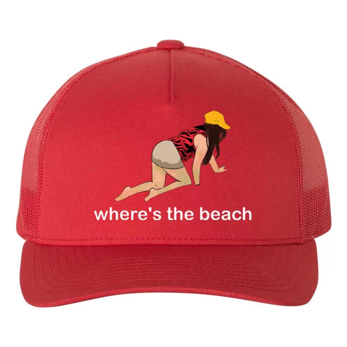 WhereS The Beach Yupoong Adult 5-Panel Trucker Hat