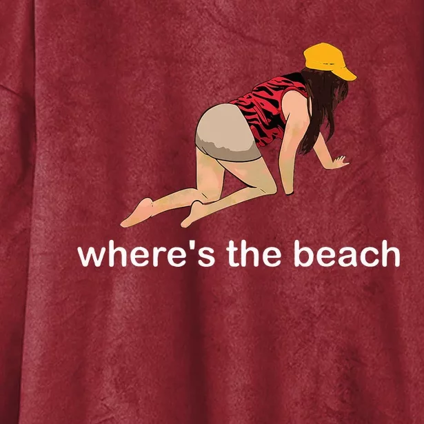 WhereS The Beach Hooded Wearable Blanket