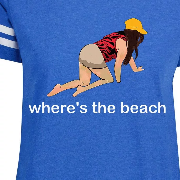 WhereS The Beach Enza Ladies Jersey Football T-Shirt