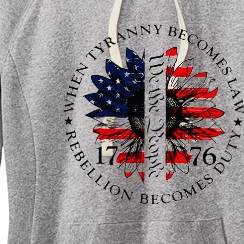 When Tyranny Becomes Law Rebellion Becomes Duty Women's Fleece Hoodie