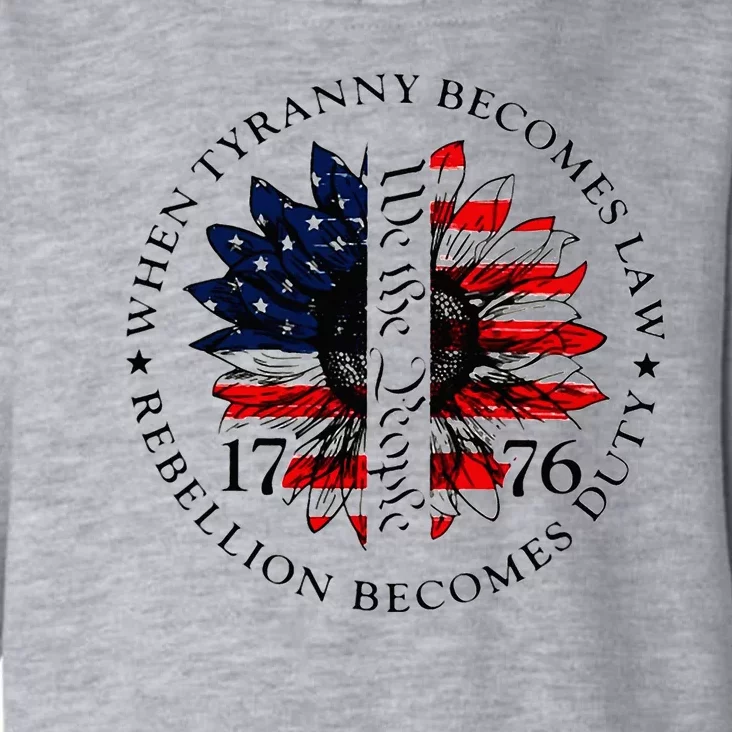 When Tyranny Becomes Law Rebellion Becomes Duty Toddler Hoodie