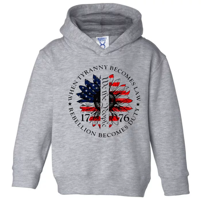 When Tyranny Becomes Law Rebellion Becomes Duty Toddler Hoodie