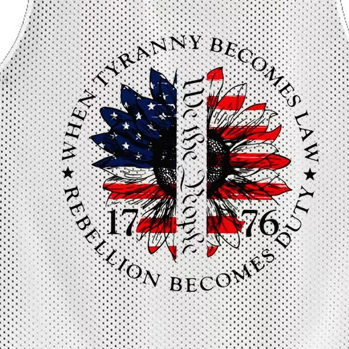 When Tyranny Becomes Law Rebellion Becomes Duty Mesh Reversible Basketball Jersey Tank