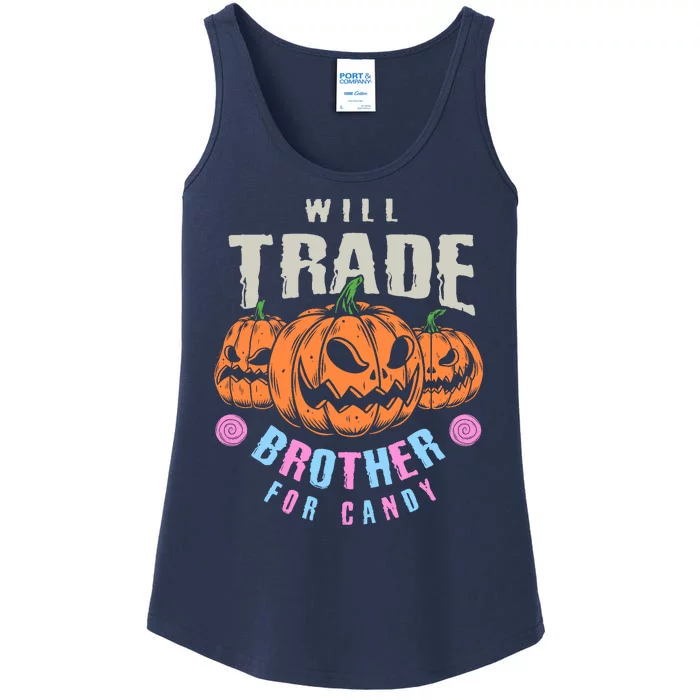 Will Trade Brother For Candy Funny Halloween Shirt Ladies Essential Tank