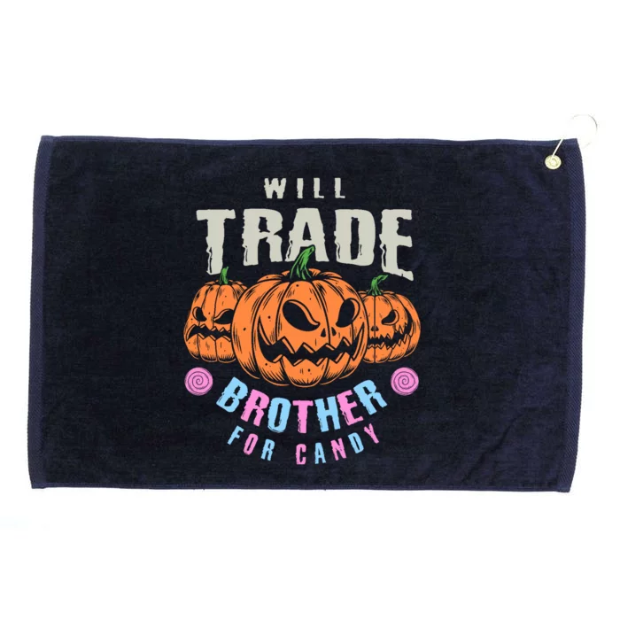 Will Trade Brother For Candy Funny Halloween Shirt Grommeted Golf Towel