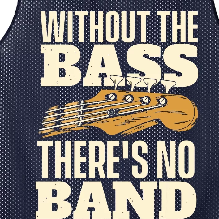 Without The Bass Bassist Guitarist Bass Guitar Player Mesh Reversible Basketball Jersey Tank