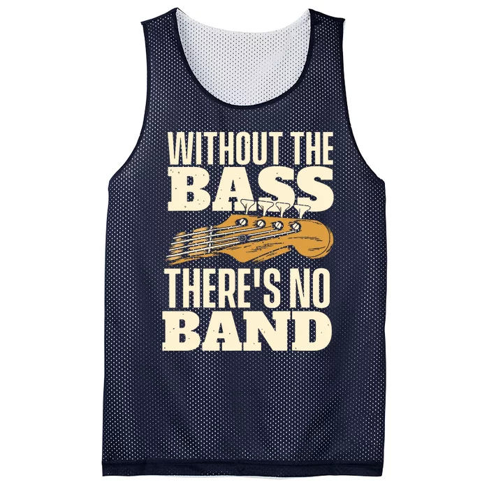 Without The Bass Bassist Guitarist Bass Guitar Player Mesh Reversible Basketball Jersey Tank