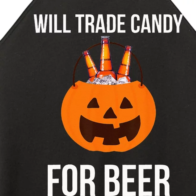 Will Trade Candy For Beer College Halloween Costume Adult Women’s Perfect Tri Rocker Tank