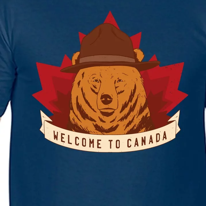 Welcome To Canada Maple Leaf Bear Comfort Colors T-Shirt