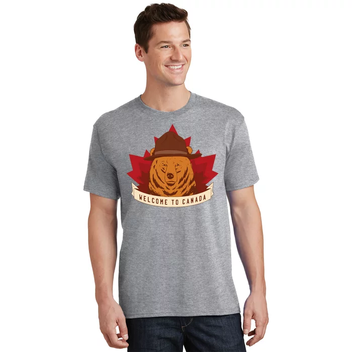 Welcome To Canada Maple Leaf Bear T-Shirt