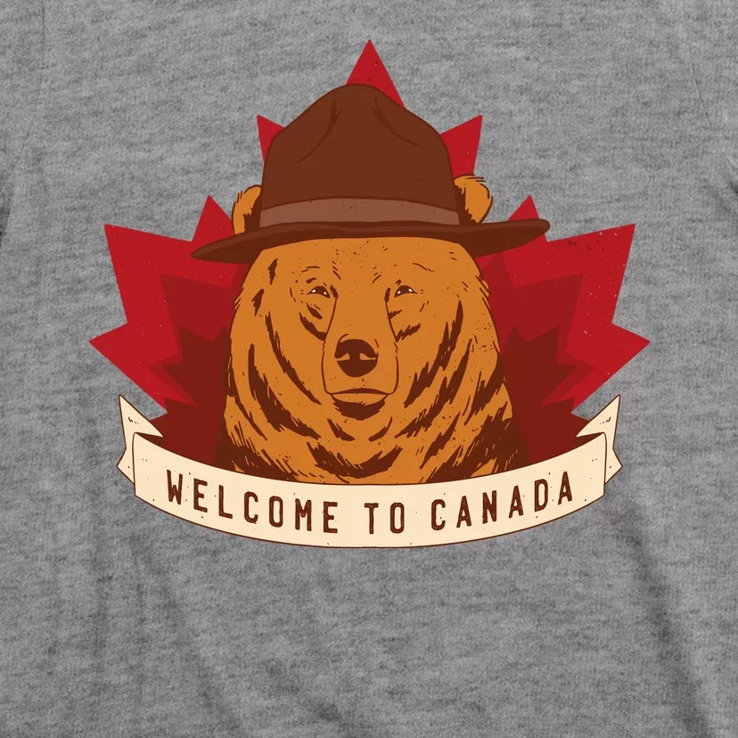 Welcome To Canada Maple Leaf Bear T-Shirt