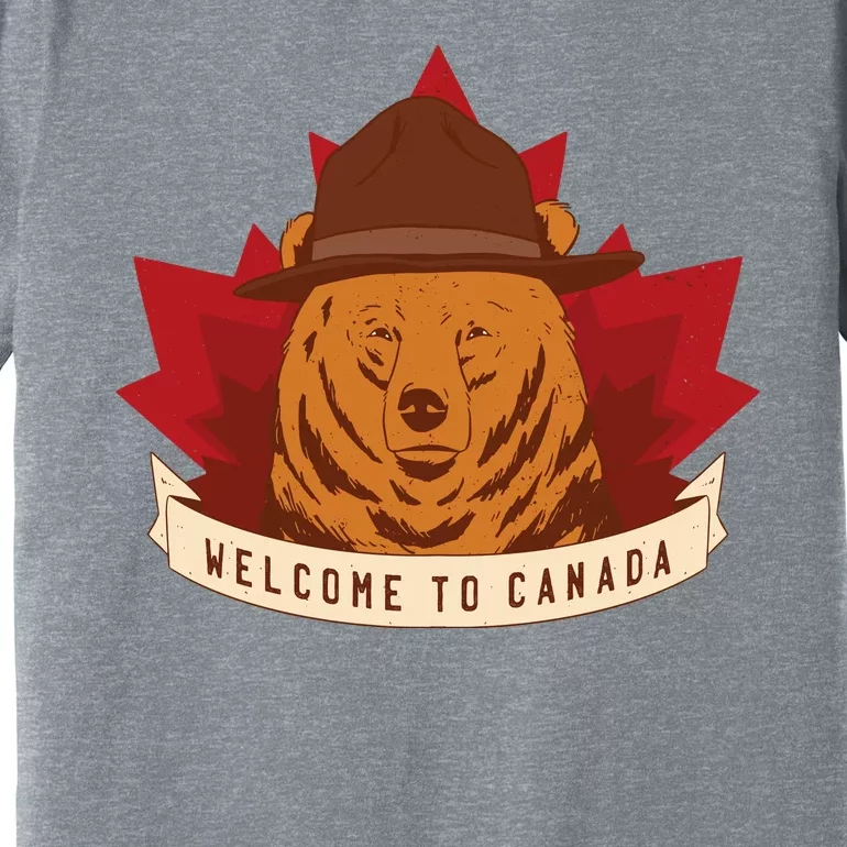 Welcome To Canada Maple Leaf Bear Premium T-Shirt