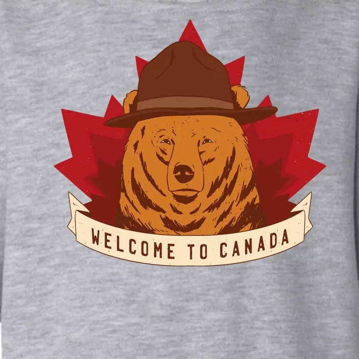 Welcome To Canada Maple Leaf Bear Toddler Hoodie