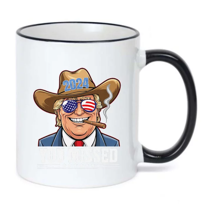 Western Trump Cowboy You Missed Black Color Changing Mug