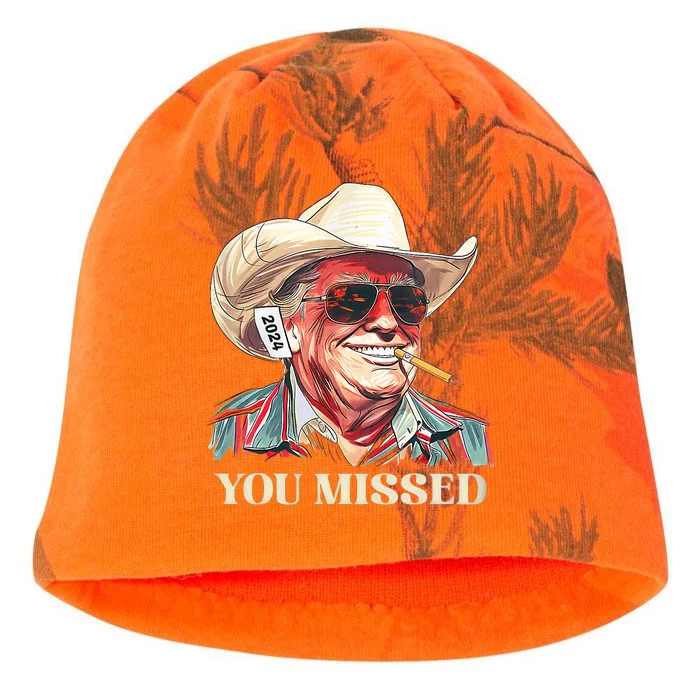 Western Trump Cowboy You Missed Kati - Camo Knit Beanie