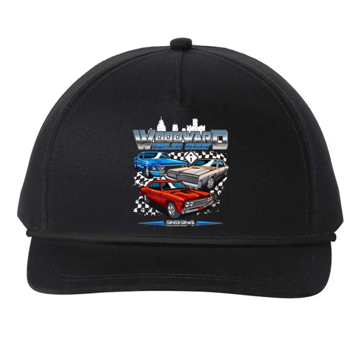 Woodward Timeless Cruisin 2024 Muscle Cars Snapback Five-Panel Rope Hat