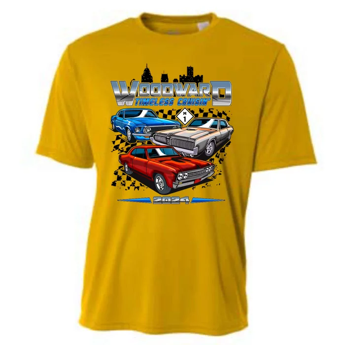 Woodward Timeless Cruisin 2024 Muscle Cars Cooling Performance Crew T-Shirt