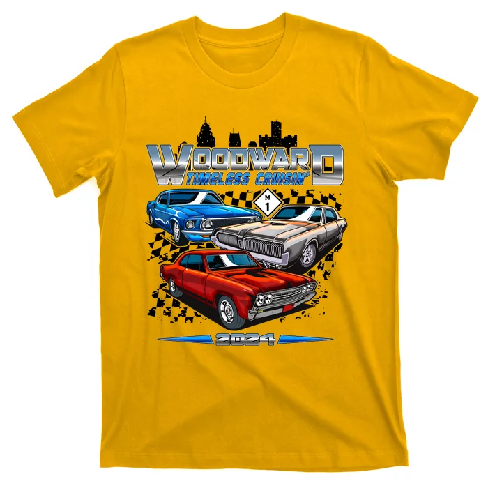 Woodward Timeless Cruisin 2024 Muscle Cars T-Shirt