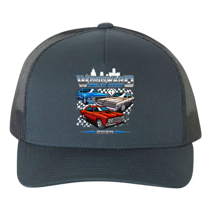 Woodward Timeless Cruisin 2024 Muscle Cars Yupoong Adult 5-Panel Trucker Hat