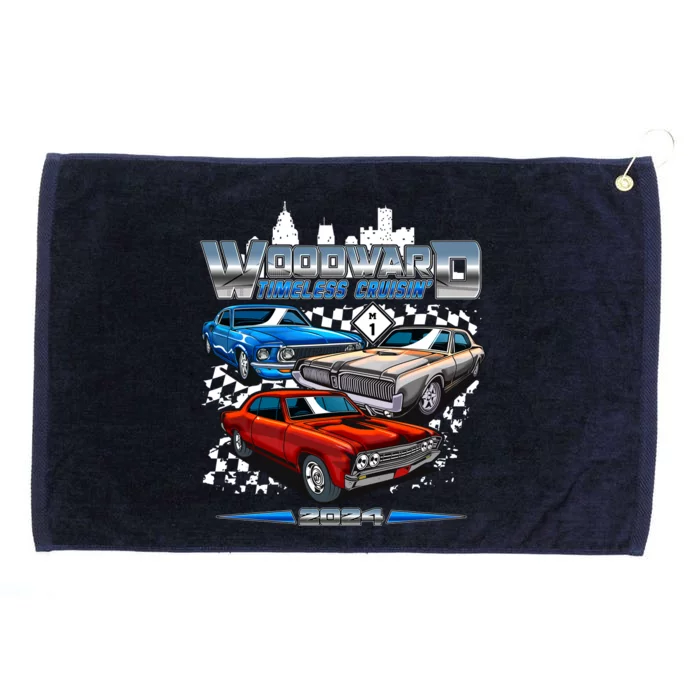 Woodward Timeless Cruisin 2024 Muscle Cars Grommeted Golf Towel