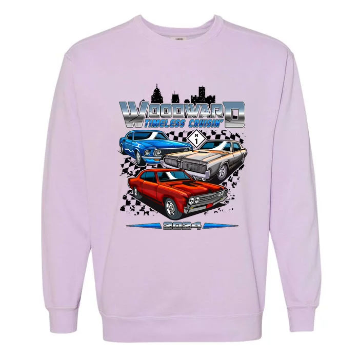 Woodward Timeless Cruisin 2024 Muscle Cars Garment-Dyed Sweatshirt