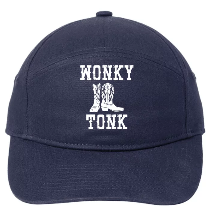 Wonky Tonk Cowboy Boots 7-Panel Snapback Hat