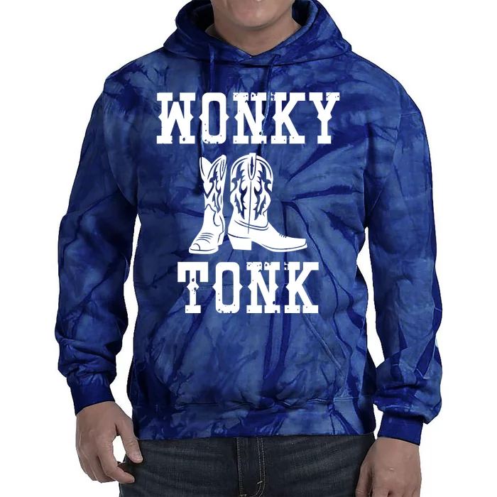 Wonky Tonk Cowboy Boots Tie Dye Hoodie