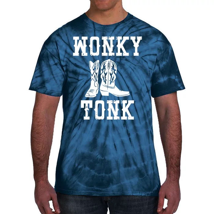 Wonky Tonk Cowboy Boots Tie-Dye T-Shirt