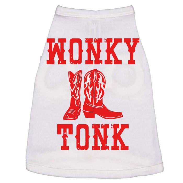 Wonky Tonk Cowboy Boots Doggie Tank