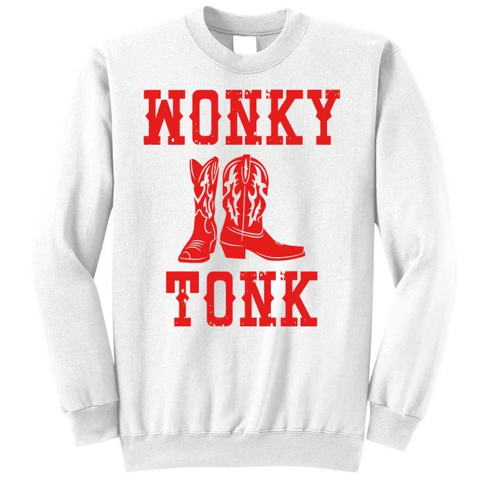 Wonky Tonk Cowboy Boots Sweatshirt