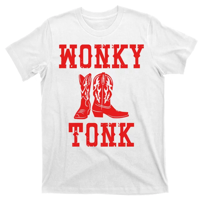 Wonky Tonk Cowboy Boots T-Shirt