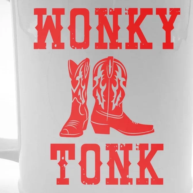 Wonky Tonk Cowboy Boots Front & Back Beer Stein