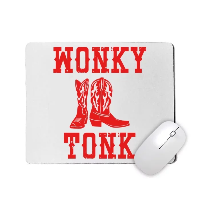 Wonky Tonk Cowboy Boots Mousepad