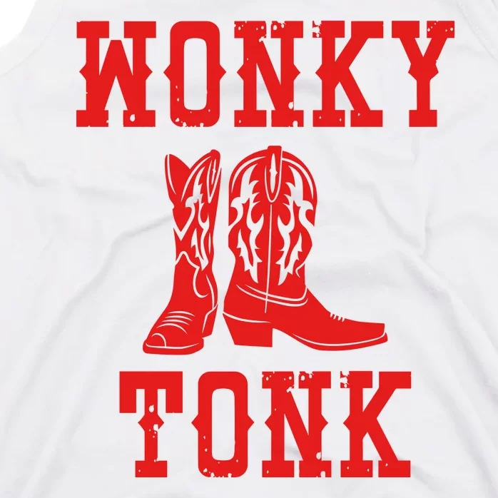 Wonky Tonk Cowboy Boots Tank Top