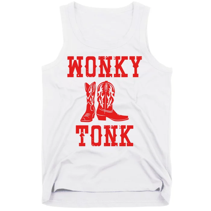 Wonky Tonk Cowboy Boots Tank Top