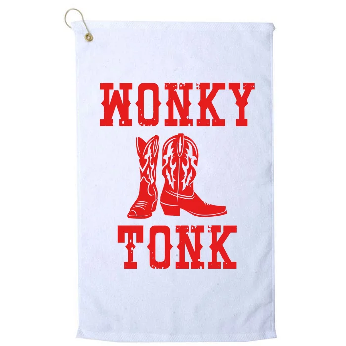 Wonky Tonk Cowboy Boots Platinum Collection Golf Towel