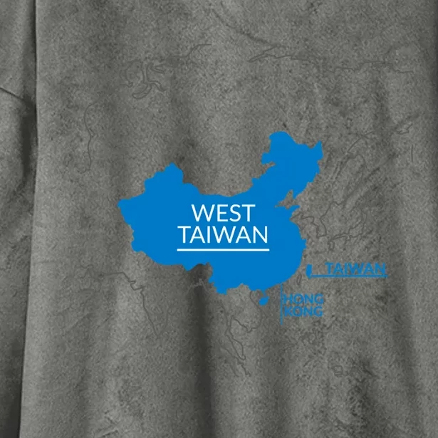 West Taiwan China Map Funny Cute Gift Hooded Wearable Blanket