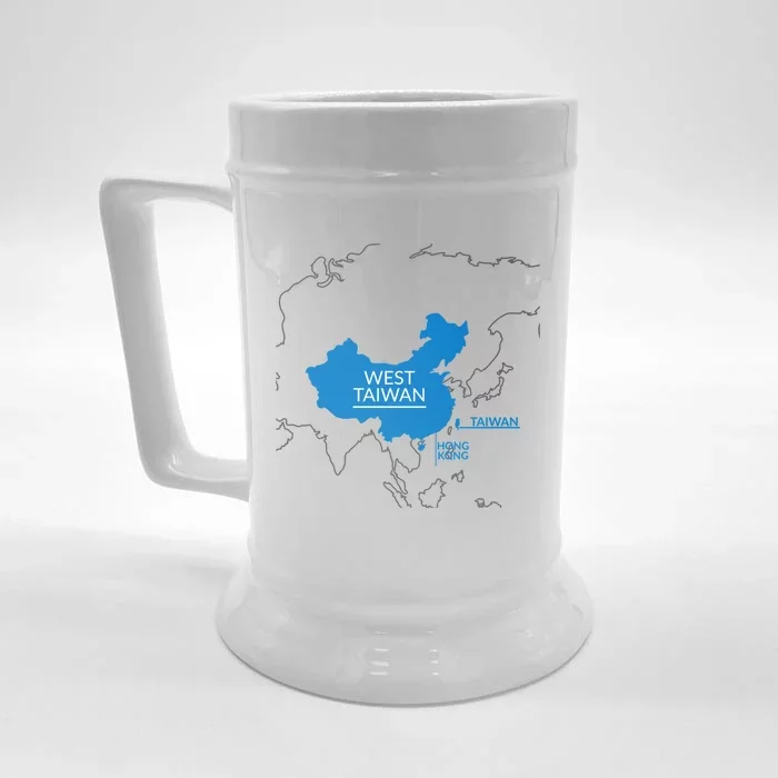 West Taiwan China Map Funny Cute Gift Front & Back Beer Stein